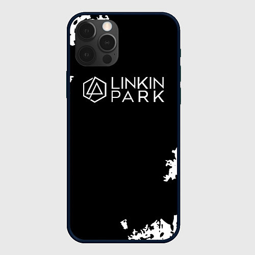 Чехол iPhone 12 Pro Max Linkin Park рок бенд / 3D-Черный – фото 1