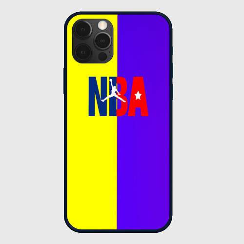 Чехол iPhone 12 Pro Max NBA sport полосы / 3D-Черный – фото 1