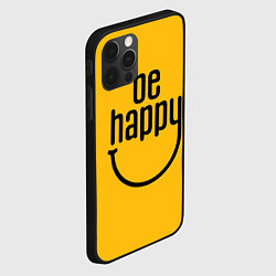 Чехол для iPhone 12 Pro Max Smile - be happy, цвет: 3D-черный — фото 2