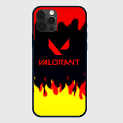 Чехол iPhone 12 Pro Max Valorant flame texture games