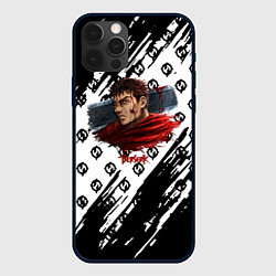 Чехол iPhone 12 Pro Max Berserk anime black pattern