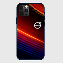 Чехол iPhone 12 Pro Max Volvo neon gradient auto