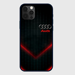 Чехол для iPhone 12 Pro Max Audi stripes neon, цвет: 3D-черный