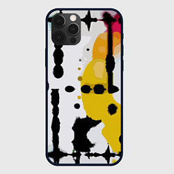 Чехол для iPhone 12 Pro Max Цветная абстракция - минимализм, цвет: 3D-черный