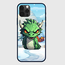 Чехол для iPhone 12 Pro Max Злой маленький дракон, цвет: 3D-черный