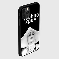 Чехол для iPhone 12 Pro Max Techno храм монашка в белом, цвет: 3D-черный — фото 2