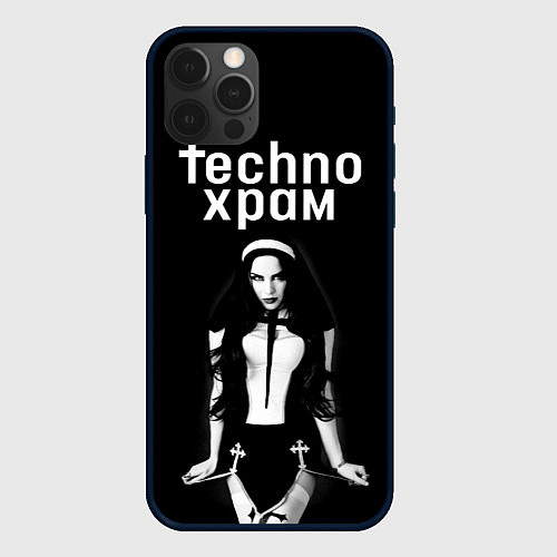 Чехол iPhone 12 Pro Max Techno храм дерзкая монашка / 3D-Черный – фото 1