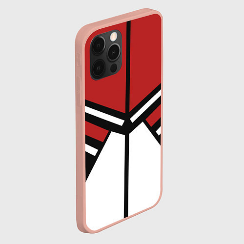 Чехол iPhone 12 Pro Max Советский спорт с полосами / 3D-Светло-розовый – фото 2