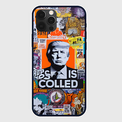 Чехол для iPhone 12 Pro Max Donald Trump - american сollage, цвет: 3D-черный