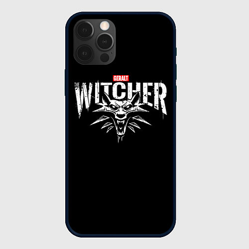 Чехол iPhone 12 Pro Max Geralt the Witcher / 3D-Черный – фото 1