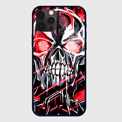 Чехол iPhone 12 Pro Max Красный адский череп