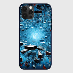 Чехол для iPhone 12 Pro Max Взрыв мелких плит, цвет: 3D-черный