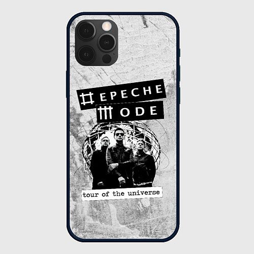 Чехол iPhone 12 Pro Max Depeche Mode - Touring the universe группа / 3D-Черный – фото 1