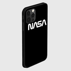 Чехол для iPhone 12 Pro Max NASA space logo, цвет: 3D-черный — фото 2