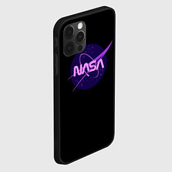 Чехол для iPhone 12 Pro Max NASA neon space, цвет: 3D-черный — фото 2