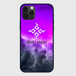 Чехол iPhone 12 Pro Max Black desert mmorpg steel abstraction