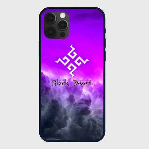 Чехол iPhone 12 Pro Max Black desert mmorpg steel abstraction / 3D-Черный – фото 1