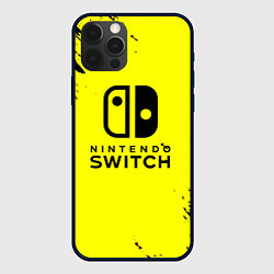 Чехол iPhone 12 Pro Max Nintendo switch краски на жёлтом