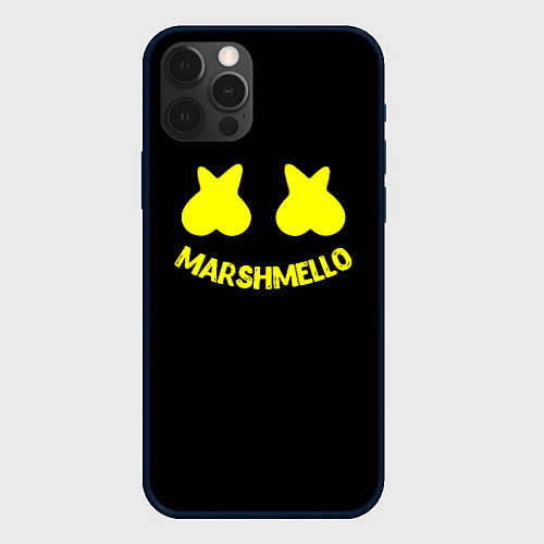 Чехол iPhone 12 Pro Max Christopher Comstock yellow logo / 3D-Черный – фото 1