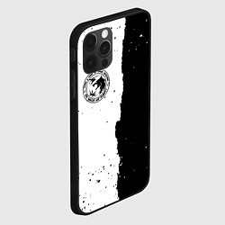 Чехол для iPhone 12 Pro Max Ведьмак лого черно белые, цвет: 3D-черный — фото 2