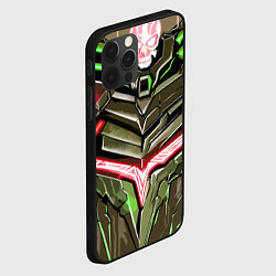 Чехол для iPhone 12 Pro Max Броня зелёная и красная, цвет: 3D-черный — фото 2