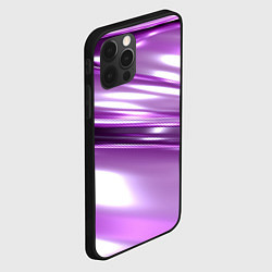 Чехол для iPhone 12 Pro Max Нежные фиолетовые полосы абстракта, цвет: 3D-черный — фото 2