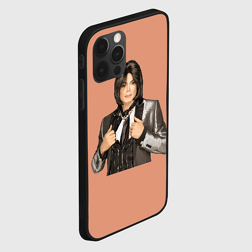 Чехол iPhone 12 Pro Max Michael Jackson MJ / 3D-Черный – фото 2