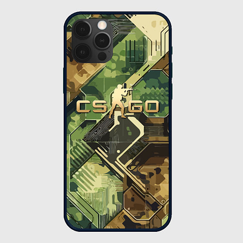 Чехол iPhone 12 Pro Max Counter Strike go - pattern / 3D-Черный – фото 1