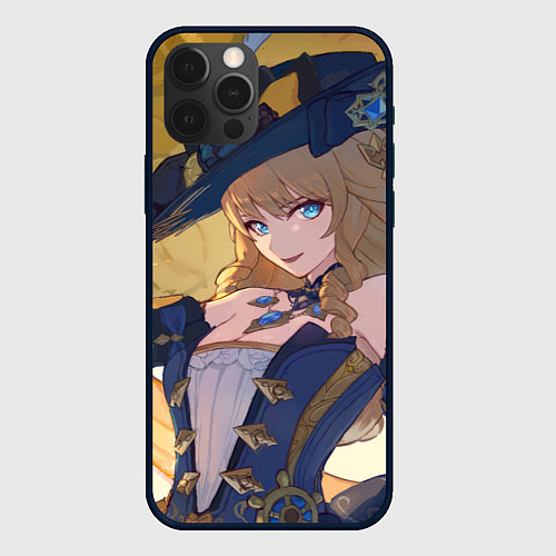 Чехол iPhone 12 Pro Max Genshin Impact Навия / 3D-Черный – фото 1