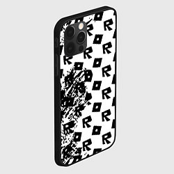 Чехол для iPhone 12 Pro Max Roblox pattern game black, цвет: 3D-черный — фото 2