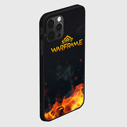 Чехол для iPhone 12 Pro Max Warframe шутер flame, цвет: 3D-черный — фото 2
