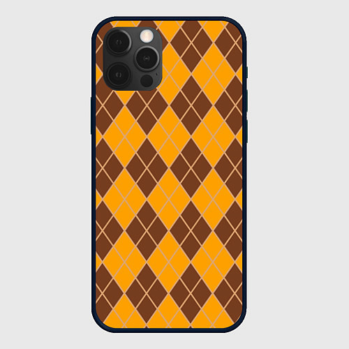 Чехол iPhone 12 Pro Max Аргайл текстура из фильма / 3D-Черный – фото 1