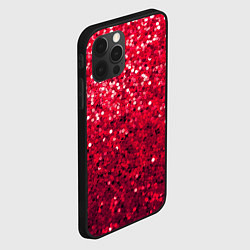 Чехол для iPhone 12 Pro Max Рубиновый гламур, цвет: 3D-черный — фото 2