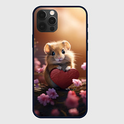 Чехол iPhone 12 Pro Max Милый маленький хомячок с сердечком
