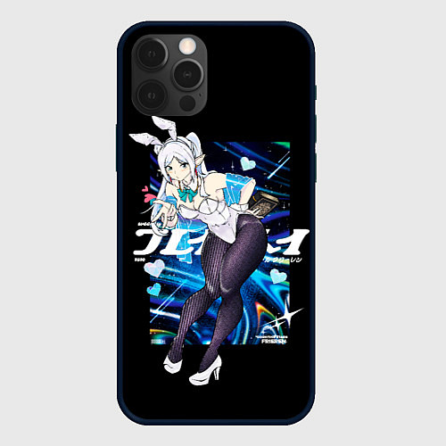 Чехол iPhone 12 Pro Max Фрирен посылает поцелуй / 3D-Черный – фото 1