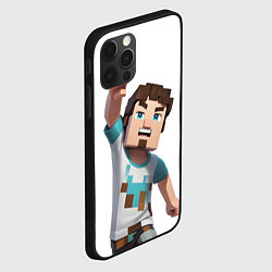 Чехол для iPhone 12 Pro Max Майнкрафт Стив с кулаком, цвет: 3D-черный — фото 2