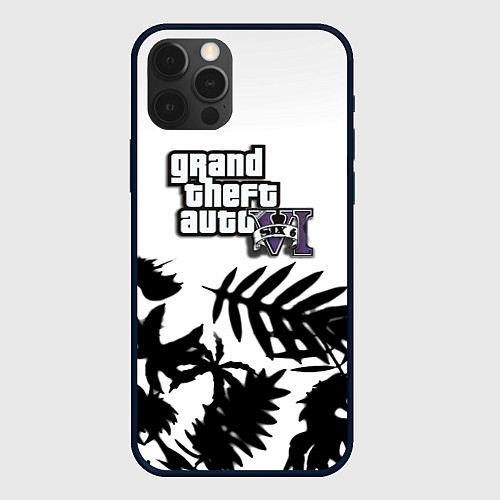 Чехол iPhone 12 Pro Max GTA6 tropic game / 3D-Черный – фото 1