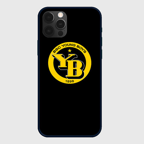 Чехол iPhone 12 Pro Max Young Boys футбольный клуб / 3D-Черный – фото 1