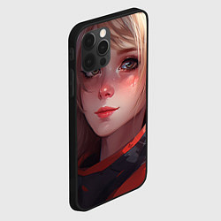 Чехол для iPhone 12 Pro Max Русская милая девушка в стиле аниме, цвет: 3D-черный — фото 2