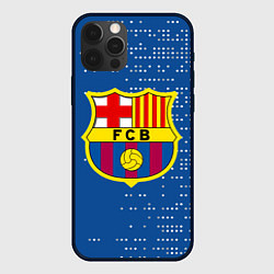Чехол для iPhone 12 Pro Max Футбольный клуб Барселона - логотип крупный, цвет: 3D-черный