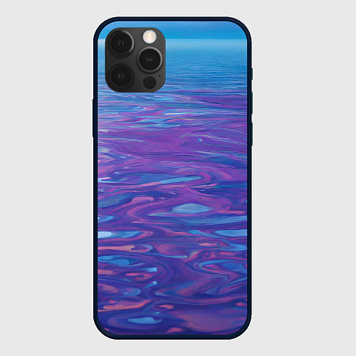 Чехол iPhone 12 Pro Max Абстрактная вода живописная / 3D-Черный – фото 1