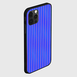 Чехол для iPhone 12 Pro Max Вертикальные неоновые линии, цвет: 3D-черный — фото 2