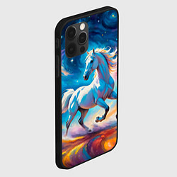 Чехол для iPhone 12 Pro Max Космический скакун, цвет: 3D-черный — фото 2