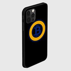 Чехол для iPhone 12 Pro Max Биткоин лого криптовалюта, цвет: 3D-черный — фото 2