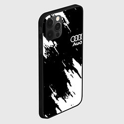 Чехол для iPhone 12 Pro Max Audi краски белые, цвет: 3D-черный — фото 2