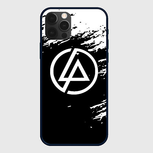 Чехол iPhone 12 Pro Max Linkin Park - black and white / 3D-Черный – фото 1