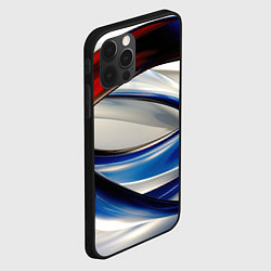 Чехол для iPhone 12 Pro Max Изогнутая абстракция, цвет: 3D-черный — фото 2