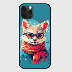 Чехол iPhone 12 Pro Max Влюбленный лис в очках