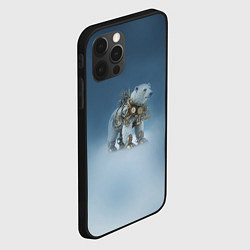 Чехол для iPhone 12 Pro Max Белый северный медведь в стиле стимпанк, цвет: 3D-черный — фото 2