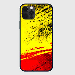 Чехол для iPhone 12 Pro Max Borussia color краски спорт, цвет: 3D-черный